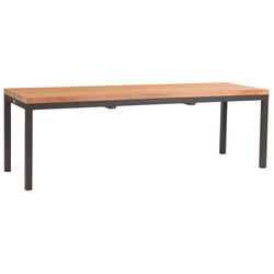 Bank Salerno - ohne Rückenlehne, 140 cm, Aluminium, Premium Teak