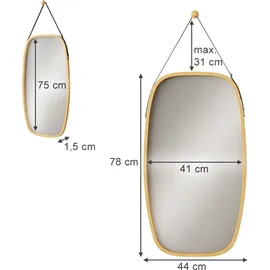 Vicco Spiegel Mirno, 44 x 78 cm mit verstellbarem Gurt, Vicco