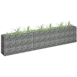 furnicato Gabionen-Hochbeet 270 × 30 × 60 cm
