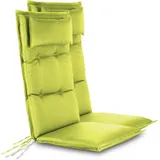 normani 2er-Set Stuhlauflagen Hochlehner mit Kissen - Sitzpolster Gartenstuhlauflagen f r Drau en und Drinnen aus pflegeleichtem und wasserdichtem Outdoor Material 120x50 cm Made in EU Farbe Grün