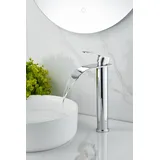 Wasserhahn Bad : Waschtischarmatur Hoch Wasserfall Waschbeckenarmatur Chrom Wasserhahn aus Edelstahl