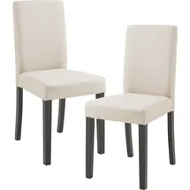[en.casa] Esszimmerstuhl Hamburg 2er Set Textil Beige