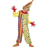 Fiestas Guirca Kostüm Clown mit Punkten und Streifen Kinder grÖsse 7-9 Jahre