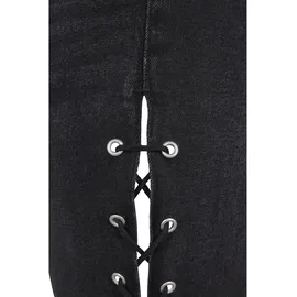 URBAN CLASSICS Lace Up Hosen Black 27