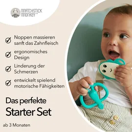 MATCHSTICK MONKEY Beißring Starter Set Green