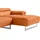 Egoitaliano Ecksofa "Malika, edel und bequem, Designsofa mit hochwertigen Bezügen, L-Form", orange, B:287cm H:94cm T:165cm, Leder »BULL« (echtes Rindsleder). Geschliffenes, pigmentiertes und behandeltes Rindsleder mit einer Dicke von 1, 3-1, 5 mm.