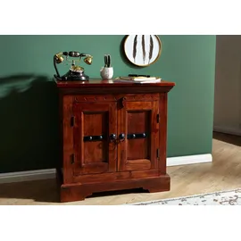 Massivmoebel24 Kommode Akazie 65 x 65 x 36 cm Braun