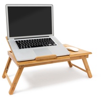 Betttablett mit Leseklappe Laptoptisch höhenverstellbar Lüftung Bambus Lapdesk