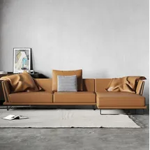 aea Ecksofa L-form Leder Wohnlandschaft Relax Sofa Design Couch Lounge Sofas Eck Neu - Braun