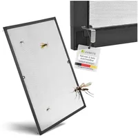 Juskys Fliegenschutzgitter mit Aluminiumrahmen 130 x 150 cm anthrazit