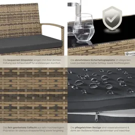 Tectake Sparta Set 4-tlg. natur