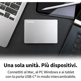 Toshiba Canvio Flex 1 TB USB 3.2 silber HDTX110ESCAA
