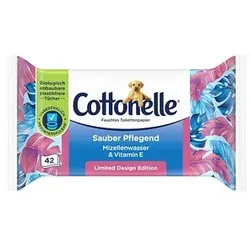 Cottonelle Feuchtes Toilettenpapier Sauber Pflegend 1-lagig, 42 Tücher