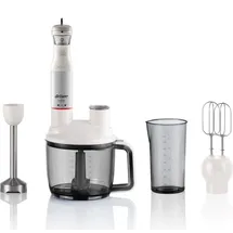Arzum 1000W Multi Blender Set Stabmixer Pürierstab Handmixer Zerkleinern Weiß -