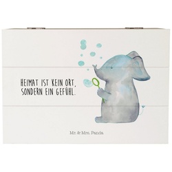 Mr. & Mrs. Panda Dekokiste Elefant Seifenblasen – Weiß – Geschenk, Liebe, Aufbewahrungsbox, Erin (1 St) weiß Ø 0 cm x 22 cm x 12 cm