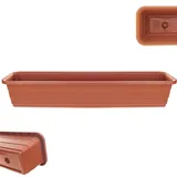 Kadax Blumenkasten 80 x 11,5 x 14,5 cm Ziegelrot