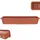Kadax Blumenkasten 80 x 11,5 x 14,5 cm Ziegelrot