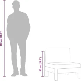vidaXL Lounge Mittelsofas braun/grau 2 St.