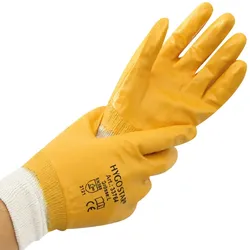 10x12 Paar Arbeitshandschuhe "Nitril Grip Super" Gr. XL/10 Gelb Länge: 26 cm Handschuhe Sicherheitshandschuhe
