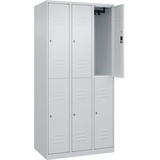 Californian Products CP Spind Classic Plus lichtgrau 080300-30 S10032, 6 Schließfächer 90,0 x 50,0 x 185,0 cm