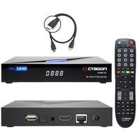 Octagon SX888 V2 WL 4K Smart TV Box + HM-SAT HDMI Kabel, 2 Betriebssystemen: Define OS + E2 Linux, mit PVR Aufnahmefunktion, Sat to IP Receiver, Mediathek, YouTube WebRadio, Multiboot, WiFi WLAN