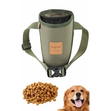 Culacos Wasserdichte Leckerlietasche für Hunde - Robuster Tasche zum Gassi Gehen, Wandern, Reise, Outdoor,Armeegrün