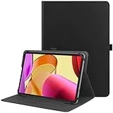 HGWALP Universelle 9, 9,7, 10,1, 10,2, 10,5, 10,9, 11 Zoll Tablet-Hülle, Schutzhülle und Stand-Folio für 9–11 Zoll Tablets, Tablet-Hülle mit Stifthalter für iPad, Samsung, andere Tablets – Schwarz