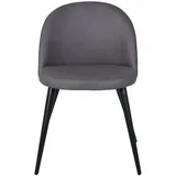 venture home Velvet Esszimmerstuhl Velour grau.