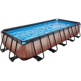 EXIT TOYS Wood Pool 540 x 250 x 100 cm inkl. Filterpumpe
