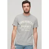 Superdry T-Shirt »WORKWEAR FLOCK GRAPHIC T SHIRT«, Gr. M, ash grey marl, , 81483740-M