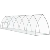 vidaXL Freilaufgehege 600 x 105 x 120 cm silber