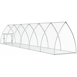 vidaXL Freilaufgehege 600 x 105 x 120 cm silber