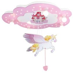 ELOBRA kids Kinderlampe Schloss mit Einhorn Lack