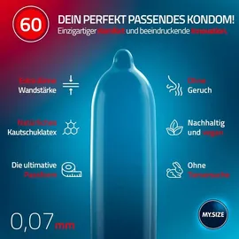 MY.SIZE Kondome, 50 Stück im Beutel, für Männer, große Passform