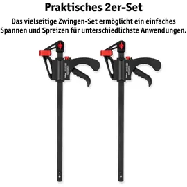 WALTER WERKZEUGE Spannzwinge Metall 300 mm schwarz 120 kg