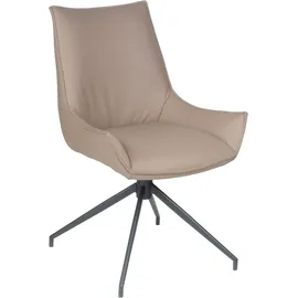 Home Affaire Drehstuhl Firenze Leder grau/schwarz 2er Set