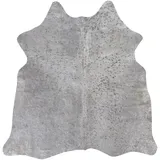 -LUXOR- living Rinderfell Kuhfell Teppich echt - für naturgetreue Wohnatmospähre - Teppich Fell Creme-Silber ca. 160 x 240 cm