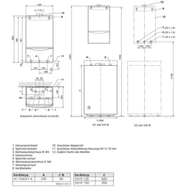 Vaillant atmoTEC exclusive vc 104/4-7 a ll, calorMATIC 350, 4,8-10kW bei 80/60 c