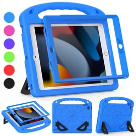 GOZOPO Kinder-Schutzhülle für iPad 9./8./7. Generation (10,2 Zoll) Blau