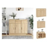 vidaXL Sideboard Sonoma-Eiche 91x28x75 cm Holzwerkstoff