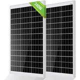 Eco-worthy - 240 Watt 12V Solarmodul mit Aluminiumrahmen,monokristallines Solarpanel, Solarenergieeingang von 12V, für Boote, Wohnmobile, Vans,
