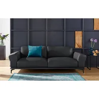 2,5-Sitzer W.SCHILLIG "montanaa", schwarz (schwarz z59), B:232cm H:78cm T:94cm, Sofas, mit Metallfüßen in Schwarz pulverbeschichtet, Breite 232 cm