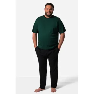 Men Plus by Happy Size Schlafanzug Bauchfit Ringel T-Shirt Blau/Grün XXL