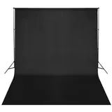 vidaXL Fotohintergrund-System 300 x 300 cm Schwarz