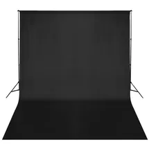 vidaXL Fotohintergrund-System 300 x 300 cm Schwarz