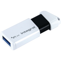 Integral Memory Turbo (128 GB, USB A, USB 3.0), USB Stick, Weiss