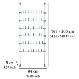 Wenko Herkules 94 x 300 x 9 cm grau,weiß
