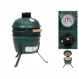 vidaXL 2-in-1 Kamado-Grill Smoker Keramik grün