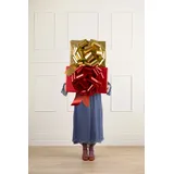 Geschenkschleife 40cm Ziehschleife wetterfest groß Dekoschleife Auto Tür Eröffnung Weihnachtsschleife Geschenk Weihnachten Hochzeit Geburtstag Rot