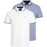 Paulos 2 Units Kurzarm-poloshirt Bright Cobalt Pack 1 Bright Cobalt 1 White M